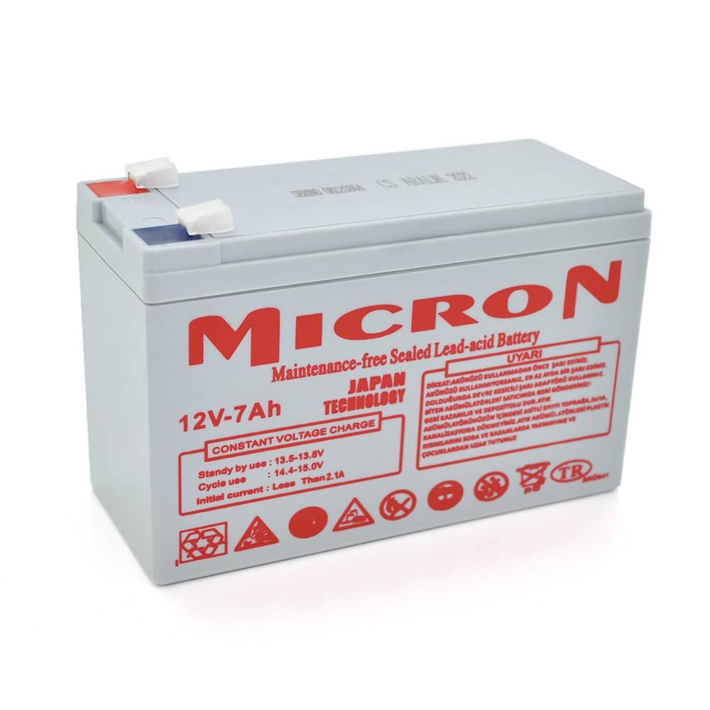 Акумуляторна батарея Micron MCN-12/7 12 V 7Ah 150 x 65 x 95 100 Gray Q10