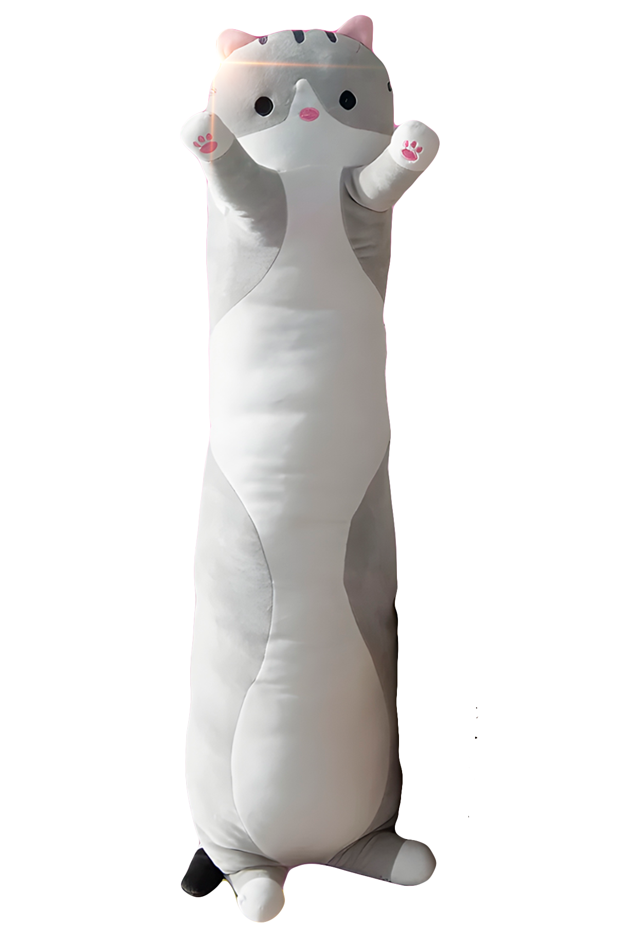 Іграшка м'яка BRS Кіт Батон Подушка-обіймашка 110 см Grey (425017218)