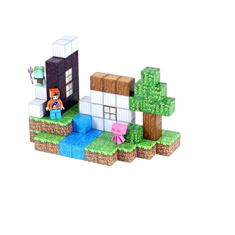 Конструктор магнітний Minecraft LZCK075 фігурки героїв 88 елементів (MTT-198617)