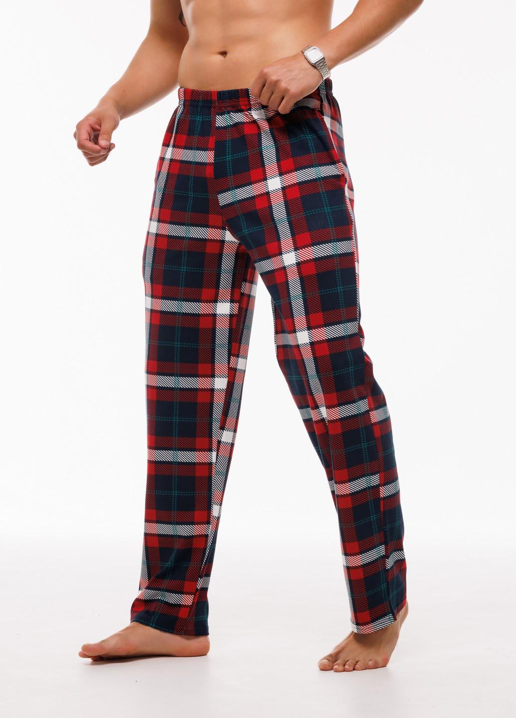 Штаны мужские Наталюкс домашние клетка 2XL Красный (9515149400151) - фото 4
