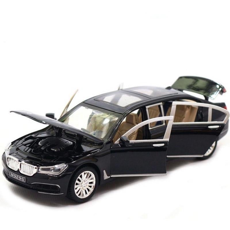 Автомобіль модельний автомобіля bmw 760 7695 Чорний світло звук відчиняються двері (RLT50391)
