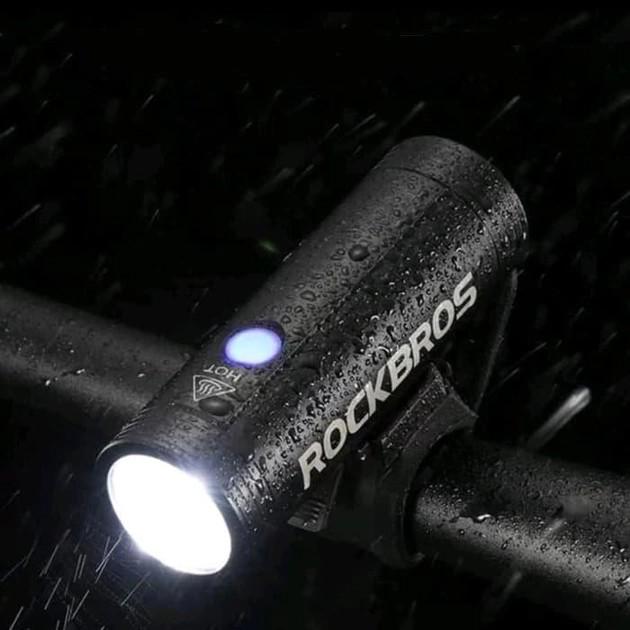 Фонарь велосипедный RockBros R1-400 алюминиевый корпус Li-ion 2000 мАч 400 lumen IPX6 (R1-400) - фото 3