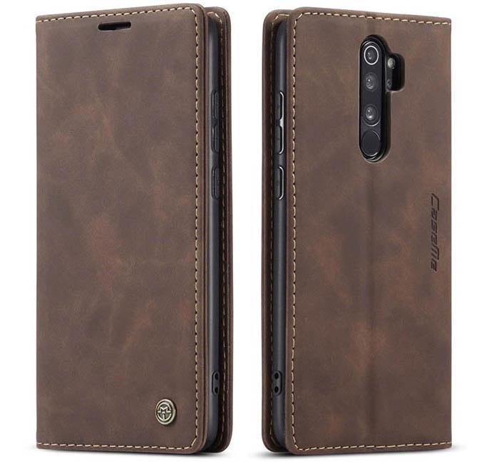 Чехол книжка с магнитом CaseMe на Xiaomi Redmi Note 8 Pro Dark Brown (15548-05)