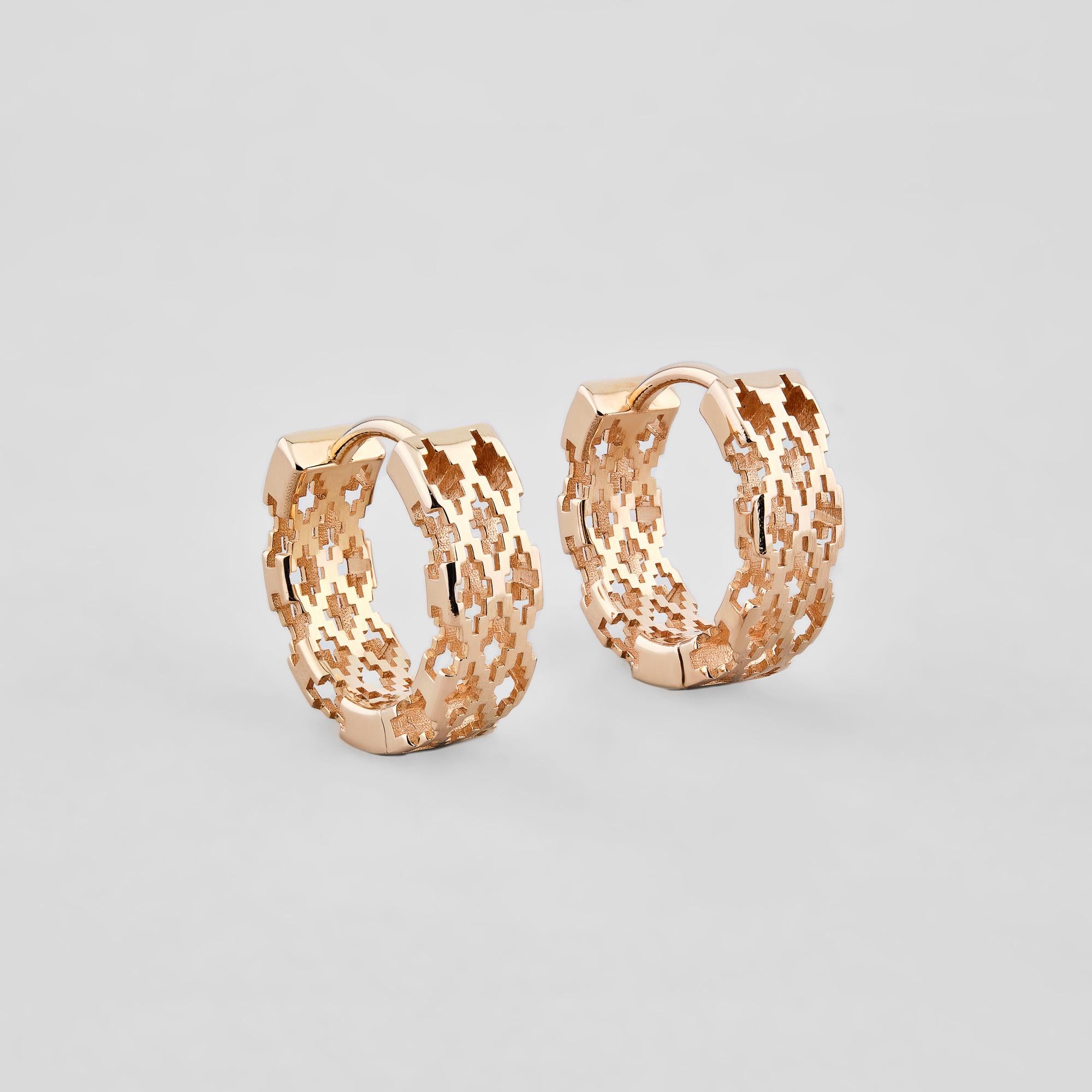 Серьги Вышиванка (с142-ч)