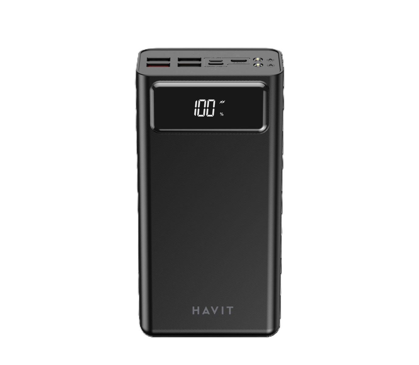 Повербанк Havit HV-PB56 QC+PD 40000 mAh Black (27562) - фото 2