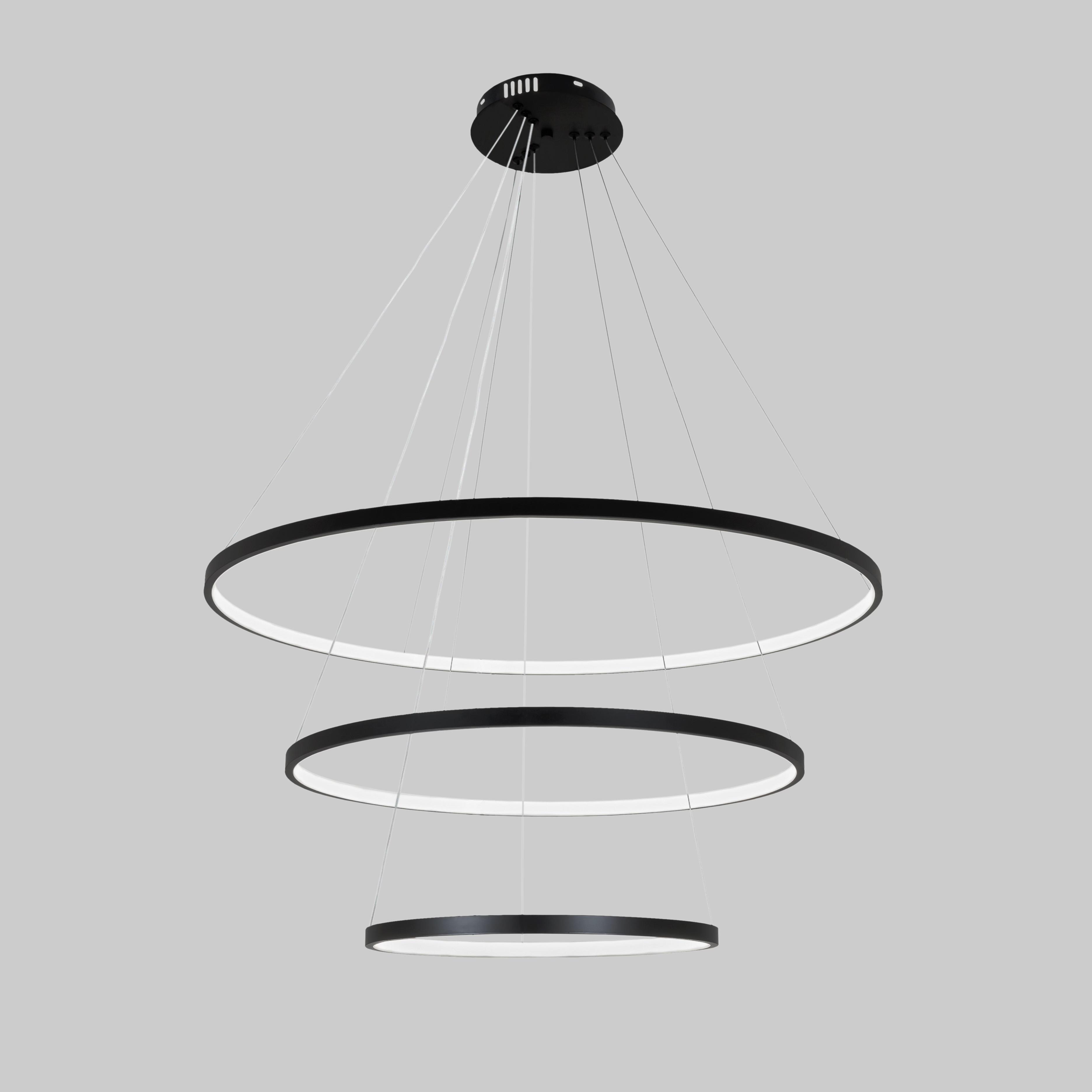 Люстра кольцевая Circle светодиодная тройная 40/60/80 см Черный (52-9832-3A BLACK LED (400/600/800)) Люстра кольцевая Circle светодиодная тройная 40/60/80 см Черный (52-9832-3A BLACK LED (400/600/800))