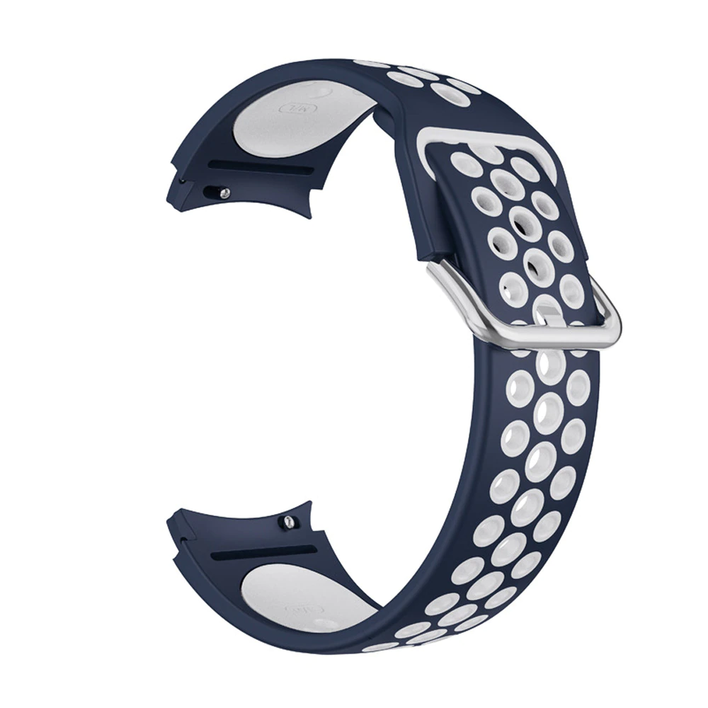 Ремешок силиконовый Watchbands Galaxy Uniq для Samsung Galaxy Watch 4 44 мм Сине-белый (EP10-8WB10235049)