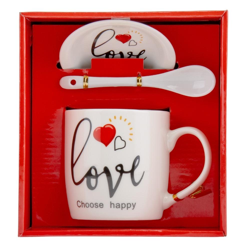 Кружка керамическая Elisey "Love" 350 мл Белый 1 (9066-006)