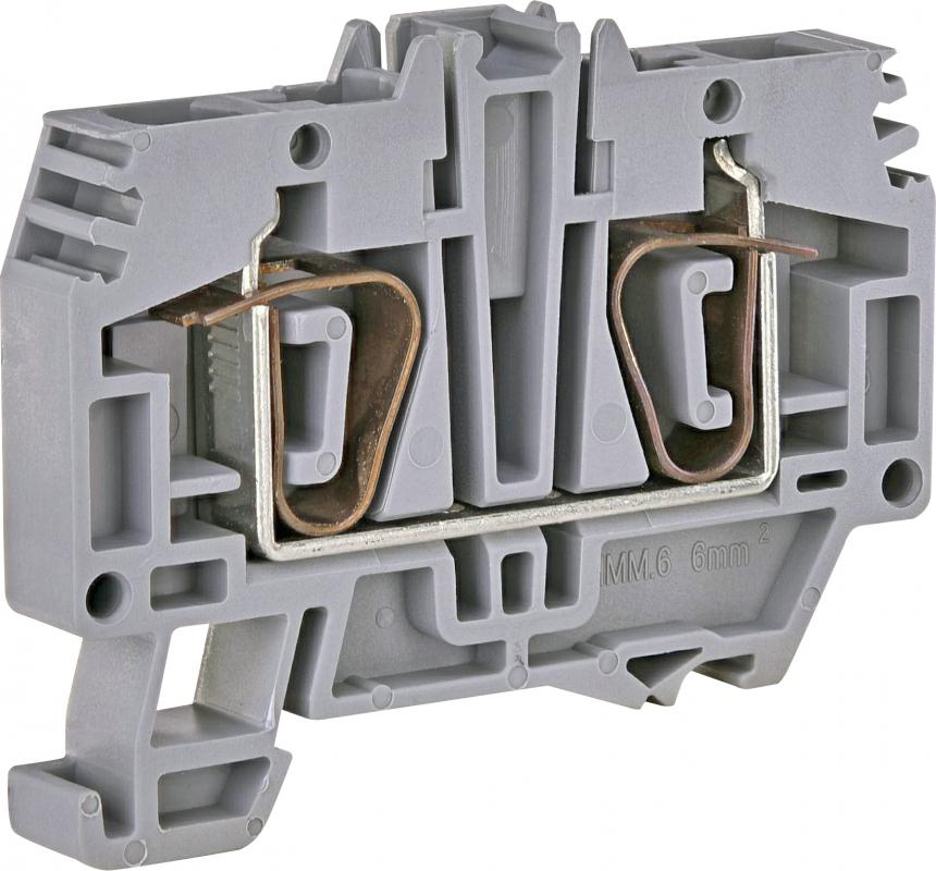 Клемма пружинная наборная ETI ESP-HMM.6 41А 6 мм2 х 62х8,2х44 мм Серый (3903133)