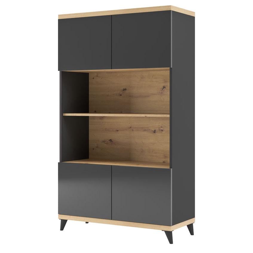 Витрина для кабинета Світ Меблів Тревизо 2Д из ДСП 1006х420х1726 мм Дуб артизан/Антрацит (42070) Витрина для кабинета Світ Меблів Тревизо 2Д из ДСП 1006х420х1726 мм Дуб артизан/Антрацит (42070)