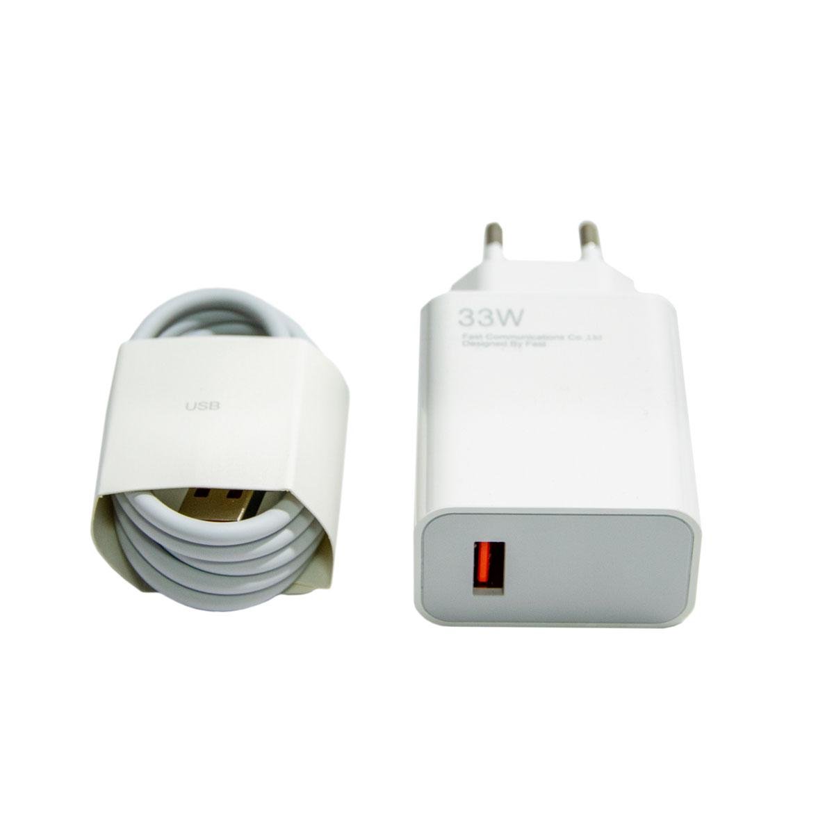 Адаптер для зарядки Power adapter Suite USB с кабелем Type-C 33W White (1010551) - фото 4