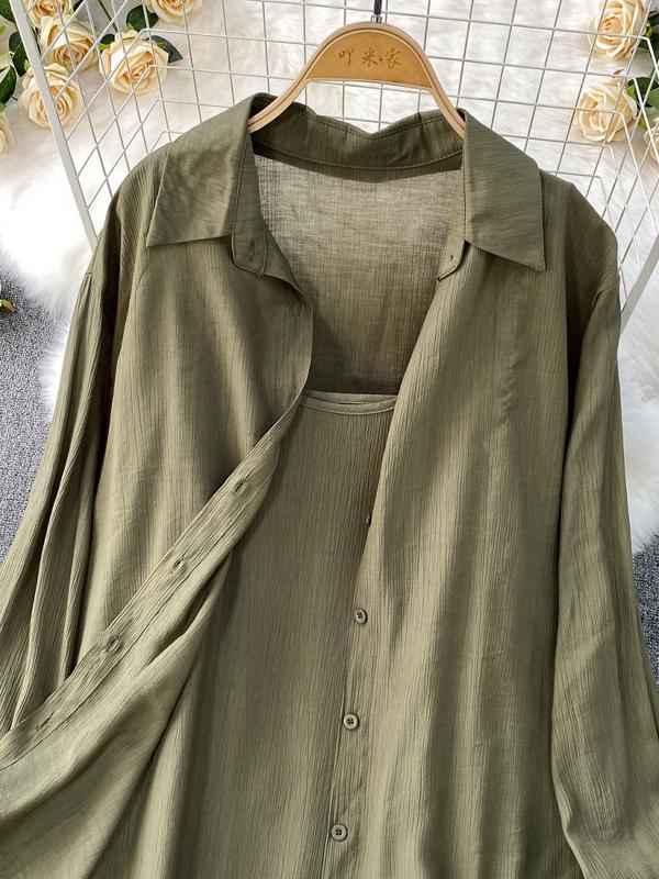 Костюм-двойка женский летнее платье и рубашка L (GF-13) - фото 2