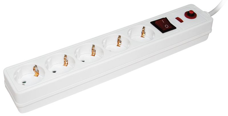 Сетевой фильтр-удлинитель с выключателем УЕК 3 м 5 гнезд 2Р+PЕ IP20 (WFP10-16-05-03-N)