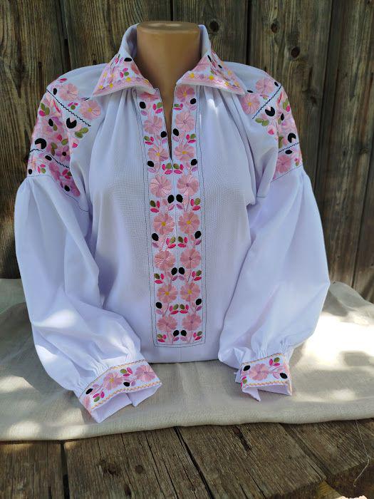 Женская вышиванка с длинным рукавом S Белый (3582S-42)