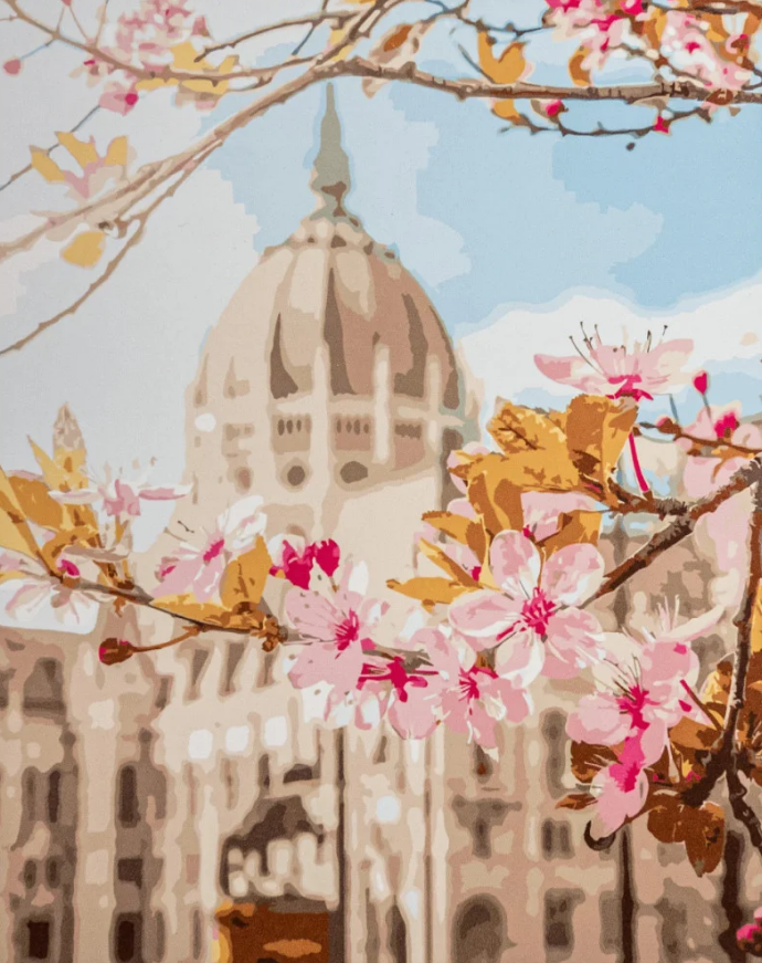 Картина по номерам Strateg Будапешт весной 40x50 см (VA-3385)