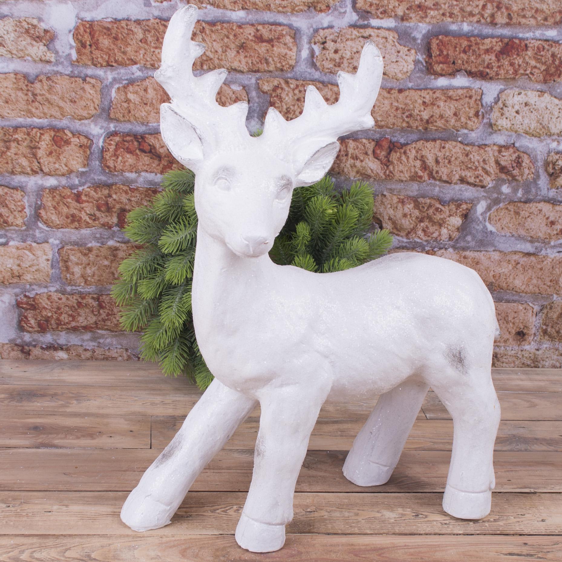 Керамическая статуэтка олень стоячий гигант 50 см (1642)