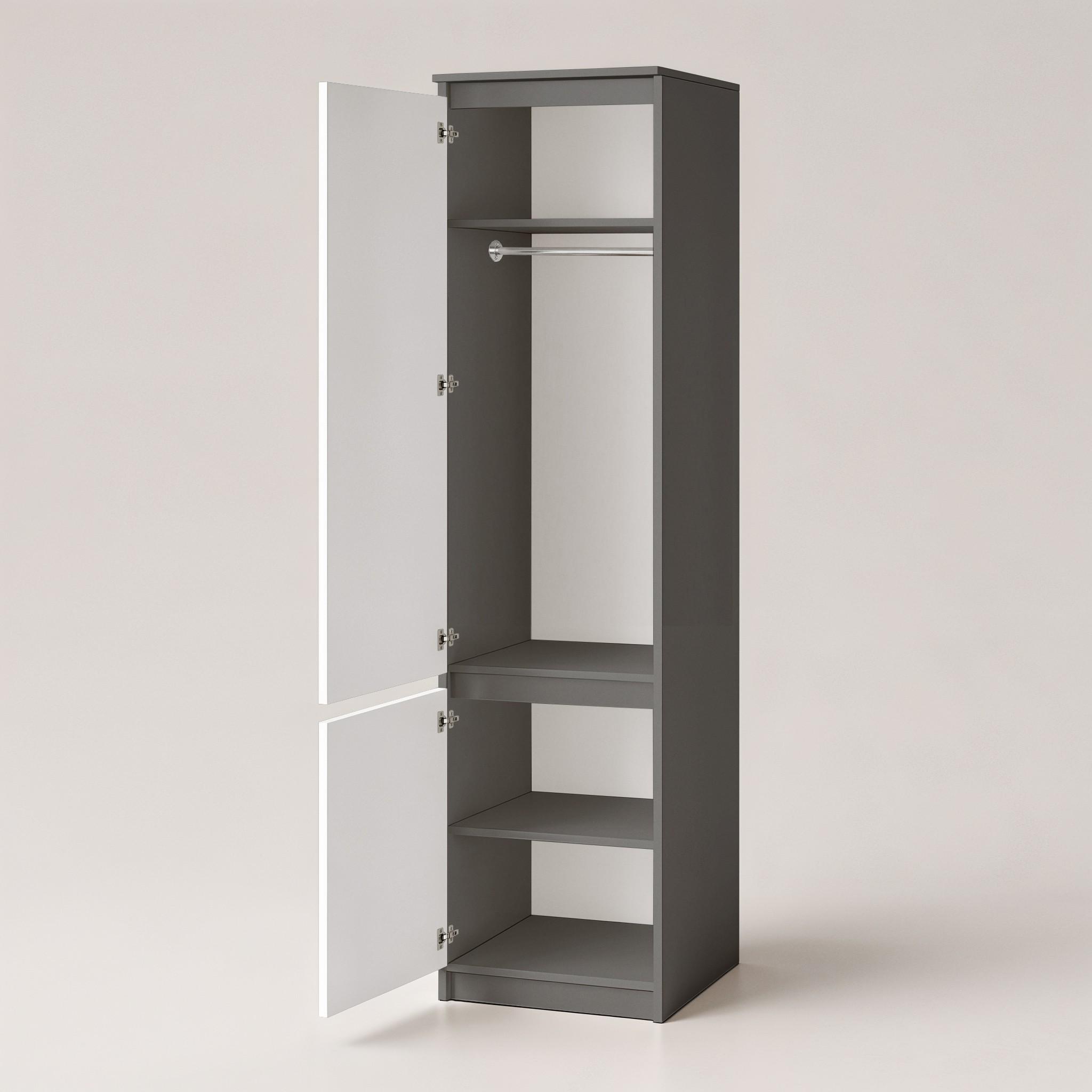 Шкаф-пенал со штангой T-218 500х498х2117 мм Антрацит/Белый - фото 2