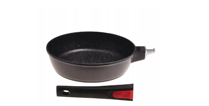 Сковорода Kamille алюминиевая с мраморным антипригарным покрытием со съемной ручкой 24 см (20946992)