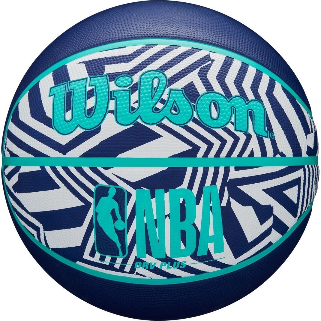 Баскетбольный мяч Wilson NBA DRV PLUS DAZZLE Camo OUTDOOR Indigo р. 7 Темно-сине-бирюзово-белый (WZ3016102XB7)