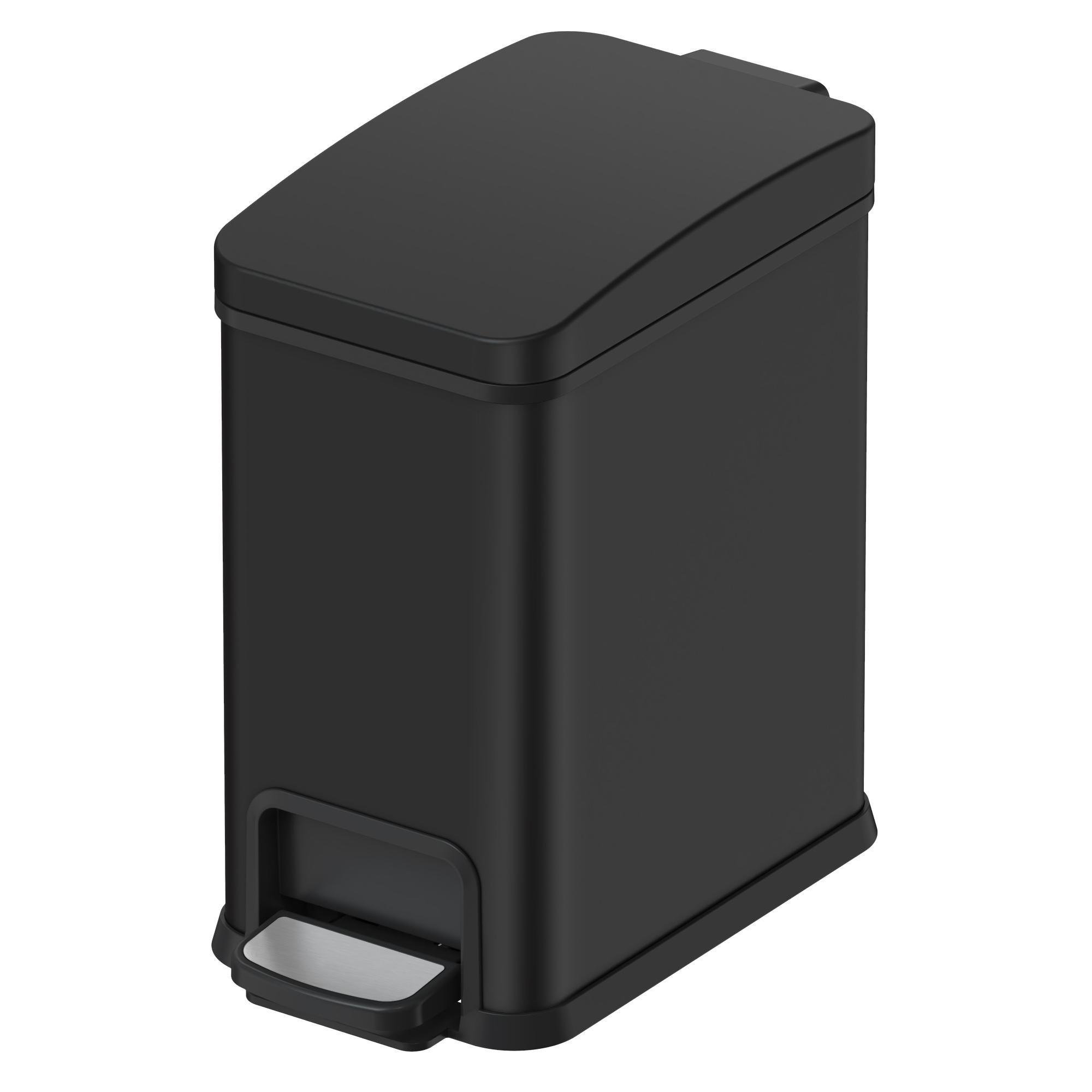 Мусорное ведро с педалью VOLLE 14-08-67B прямоугольное 8 л Черный (6921322)