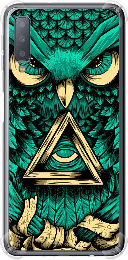 Чехол на Samsung Galaxy A7 (2018) A750F Сова Арт-тату (3971sp-1582-42517)