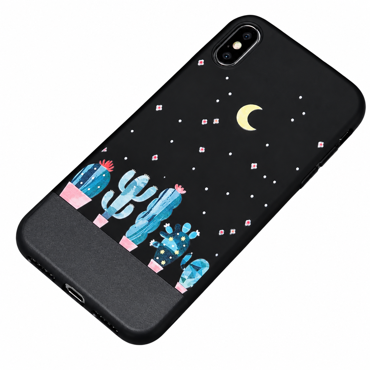 Чехол-накладка защитная из TPU с кактусами для Samsung Galaxy S9 Черный (34122283)