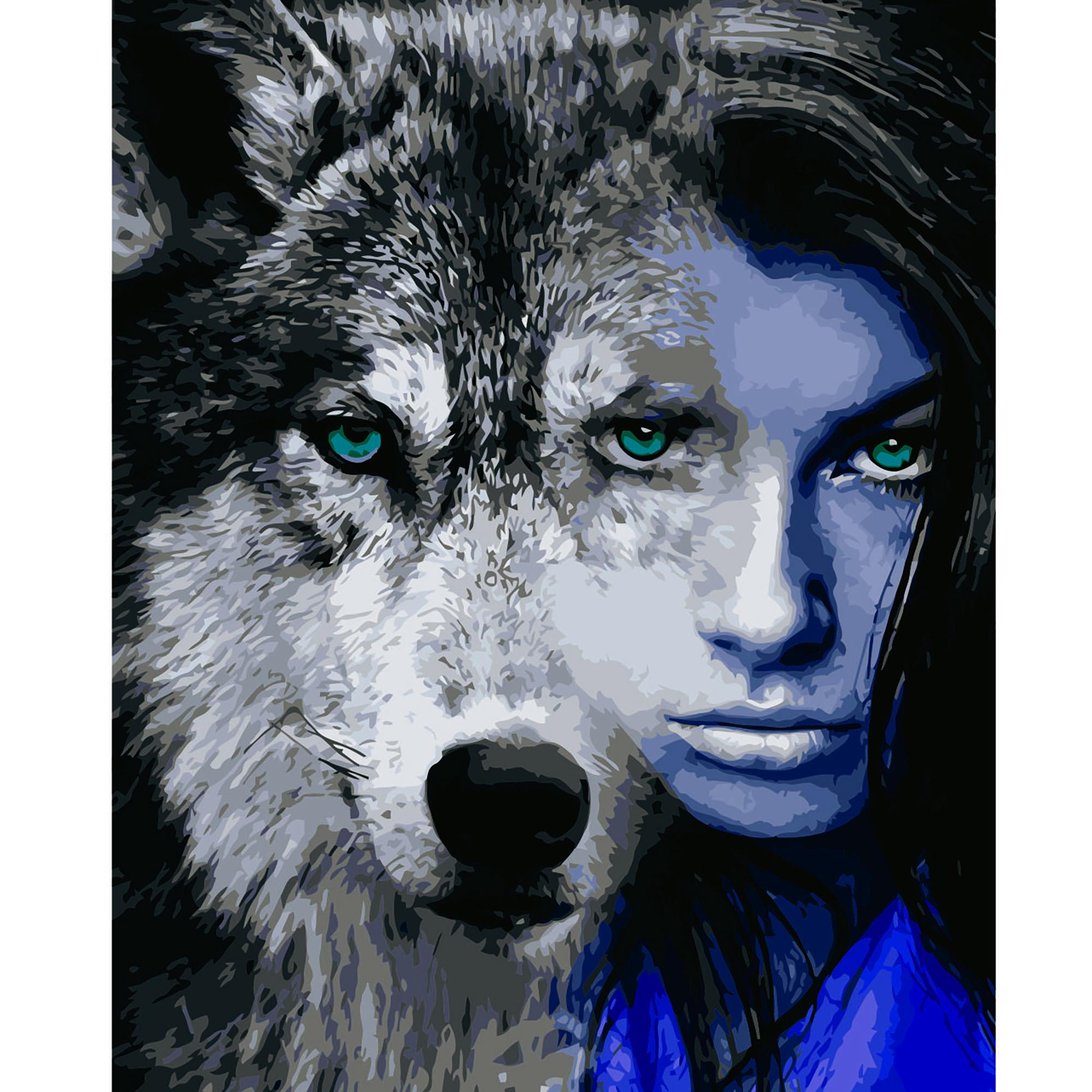 Картина по номерам Strateg Сильный взгляд 40x50 см (VA-2646)