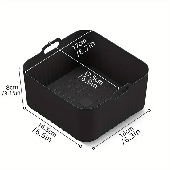 Форма силіконова квадратна для аерогрилю мультипечі та фритюрниці 16,5 см (UK-4445) - фото 2 Форма силіконова квадратна для аерогрилю мультипечі та фритюрниці 16,5 см (UK-4445) - фото 2