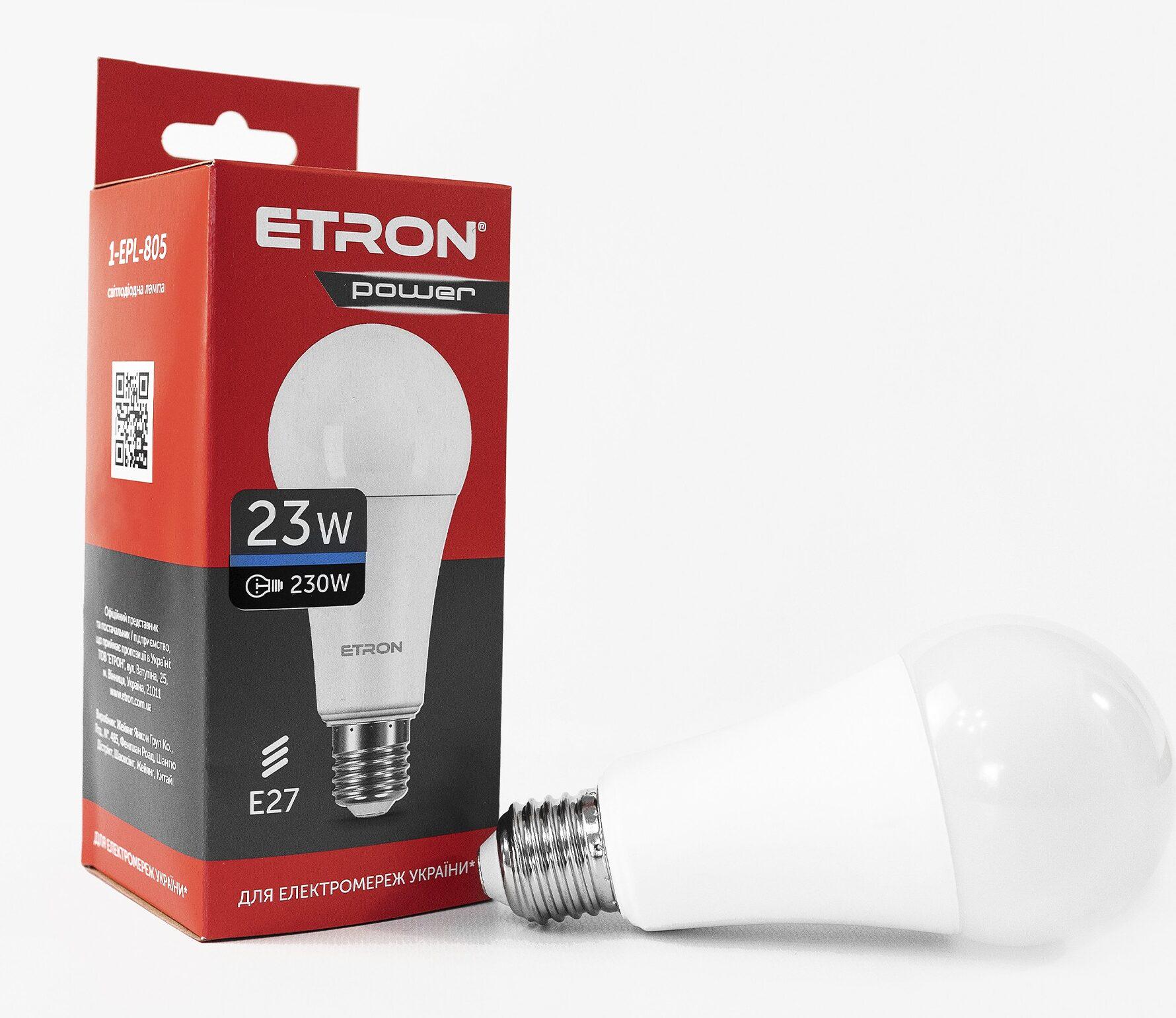 Світлодіодна лампа ETRON Power Light A67 6500K E27 23W (1-EPL-805)