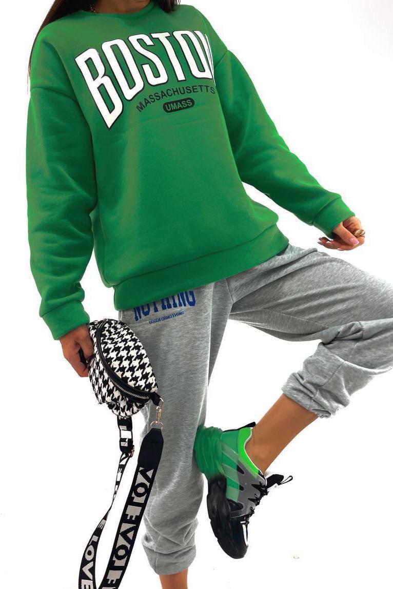 Худі жіночий на флісі M-L Зелений (168903) - фото 3 Худі жіночий на флісі M-L Зелений (168903) - фото 3