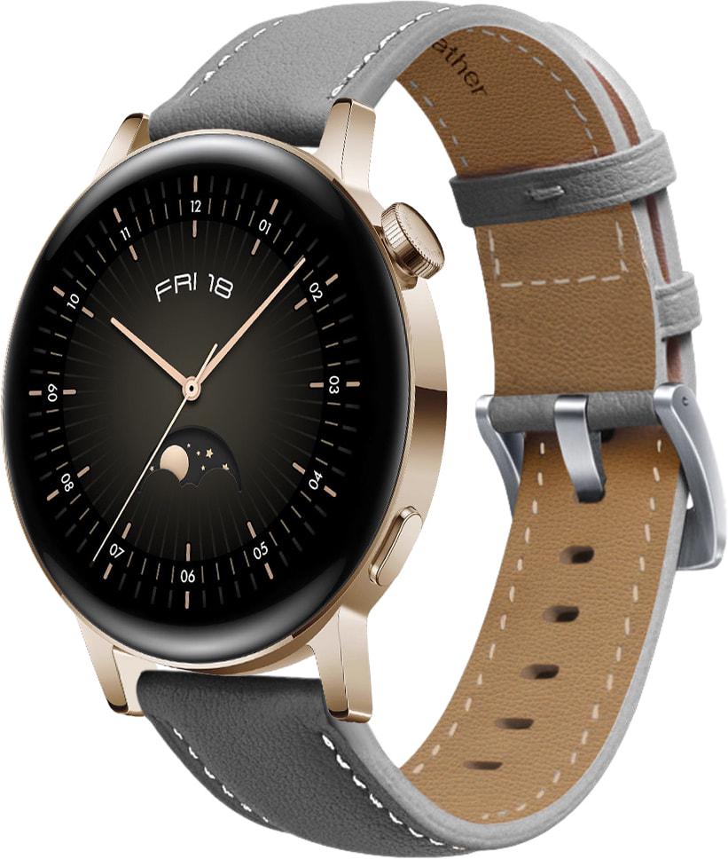 Ремешок кожаный Folsa для Huawei Watch GT3 42 мм Grey (31534-33)