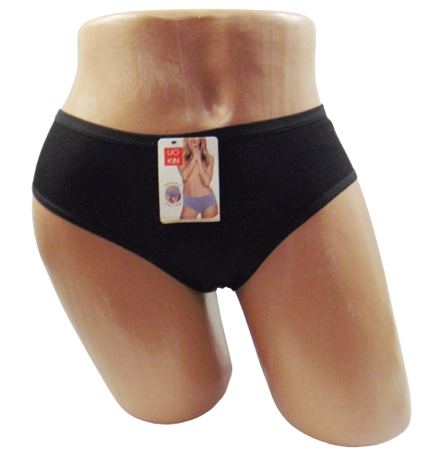 Трусы женские бразилиана Uokin 6892 в рубчик XXL Черный (2060168820)