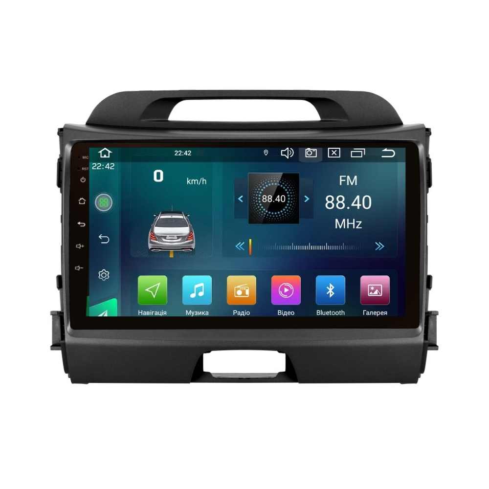 Магнитола штатная CYCLONE C9 CPL GSM Carplay 2/32 GB 4G для Kia Sportage 2011-2016 г. с большим экраном (AR-81244)