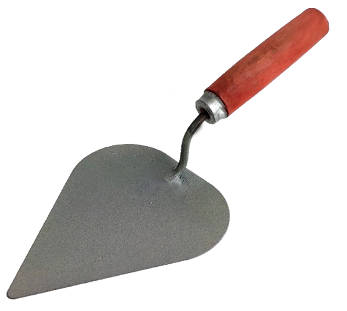 Кельма металлическая сердцевидная 170 мм с деревянной ручкой (55844)
