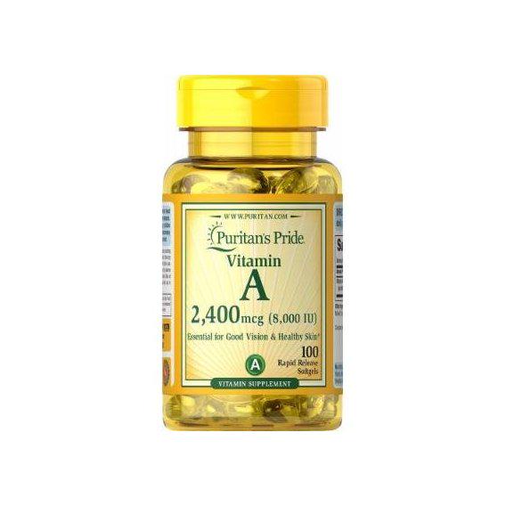 Витамин A Puritan's Pride Vitamin A 8,000 IU 2,400 mcg 100 Softgels Витамин A Puritan's Pride Vitamin A 8,000 IU 2,400 mcg 100 Softgels