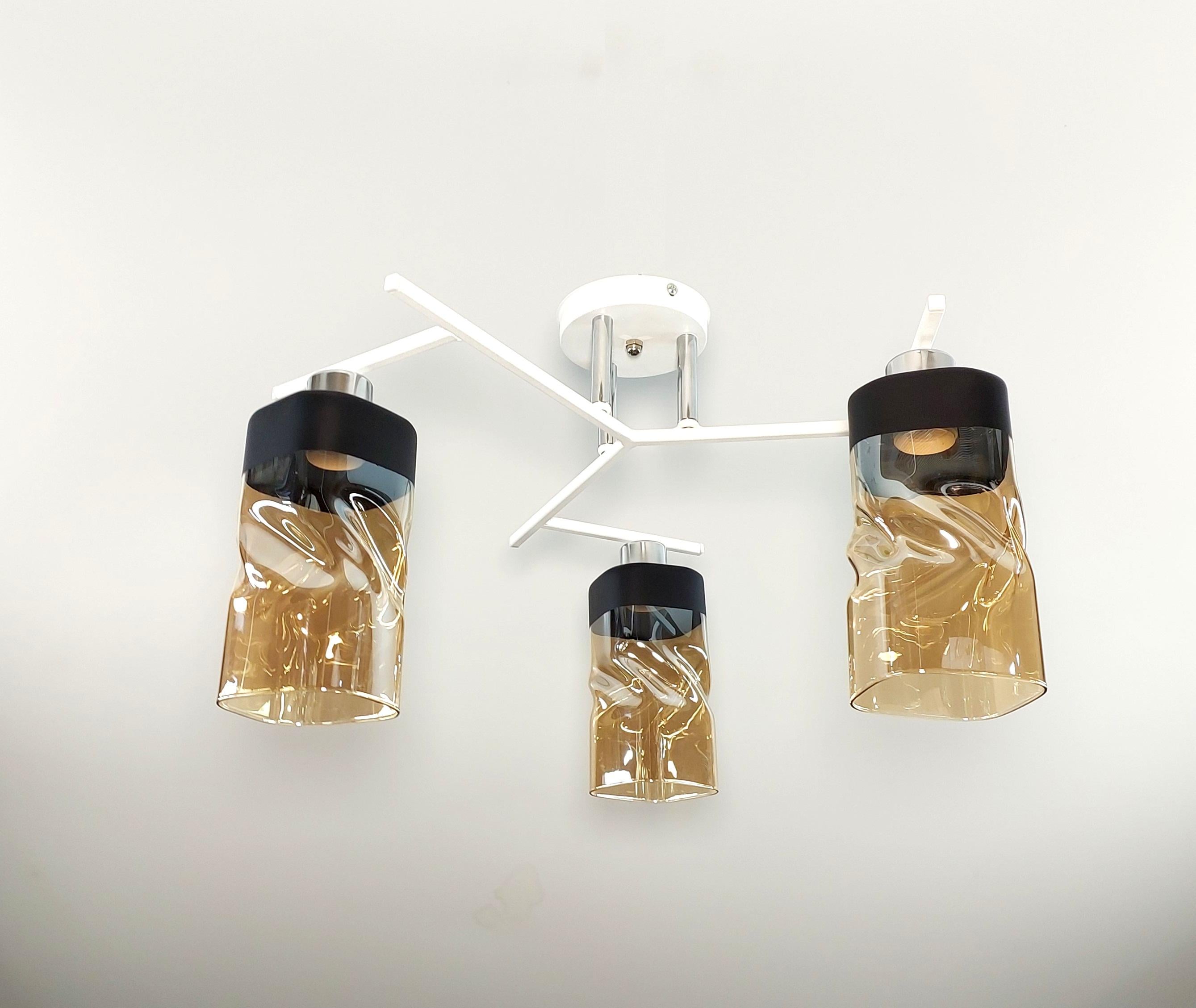 Люстра стельова Лофт 3285/3 на 3 плафона металева Білий