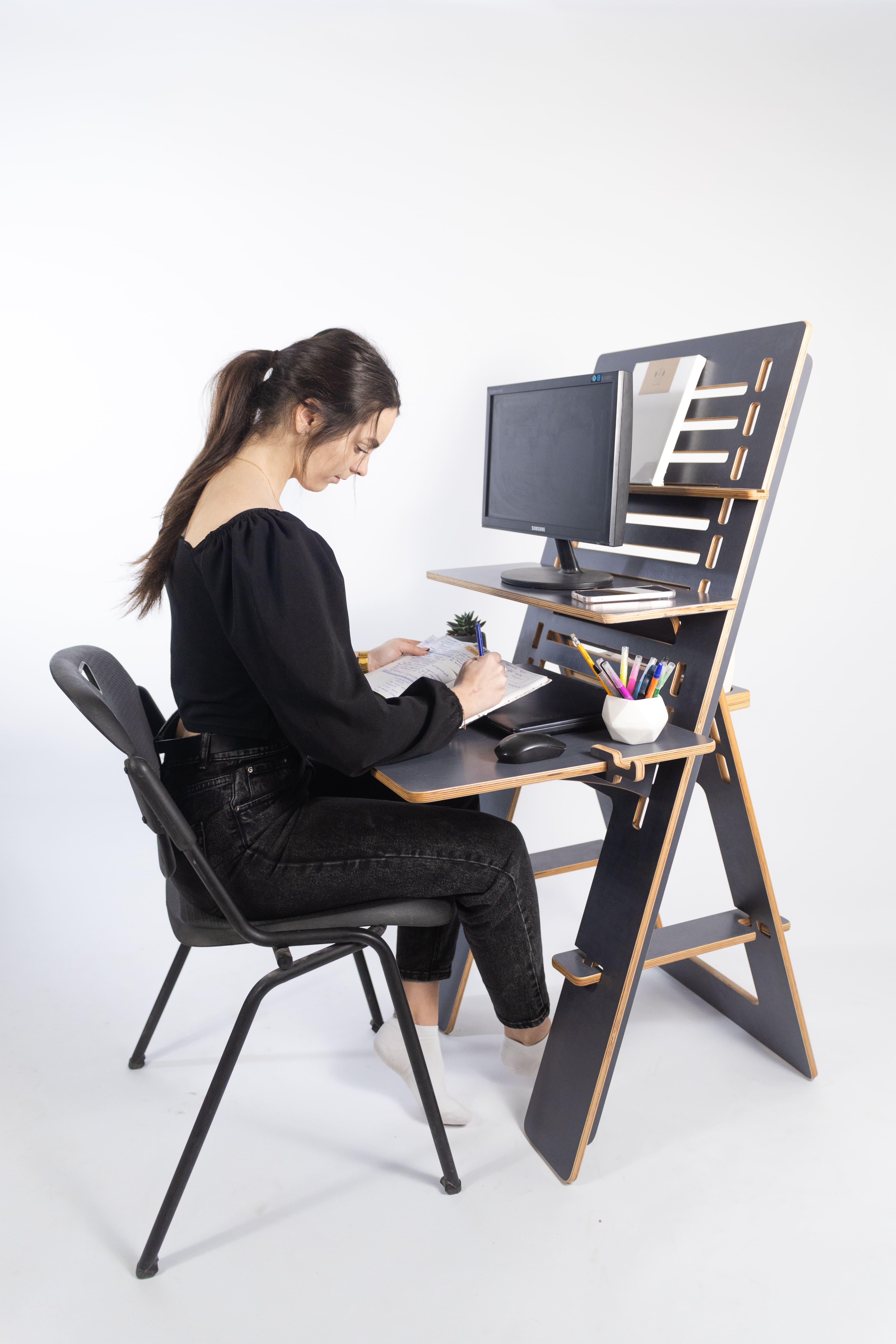 Стіл для роботи стоячи та сидячи Otaman Desk Artist з покриттям Гранітний - фото 5 Стіл для роботи стоячи та сидячи Otaman Desk Artist з покриттям Гранітний - фото 5