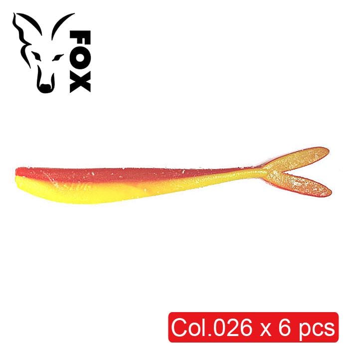 Силіконовий слаг Fox Slug №026 їстівний 9 см 6 шт. Red/Yellow (8853)
