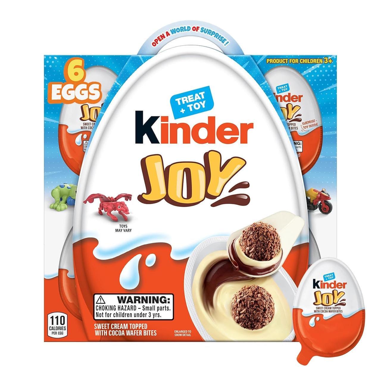 Набір шоколадних яєць Kinder Joy Treat Toy Eggs 6 шт. x 20 г (2843893354)