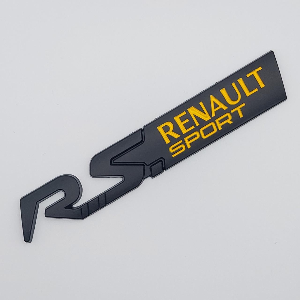 Эмблема Renault Sport на крышку багажника Черный/желтый матовый (1520768009)