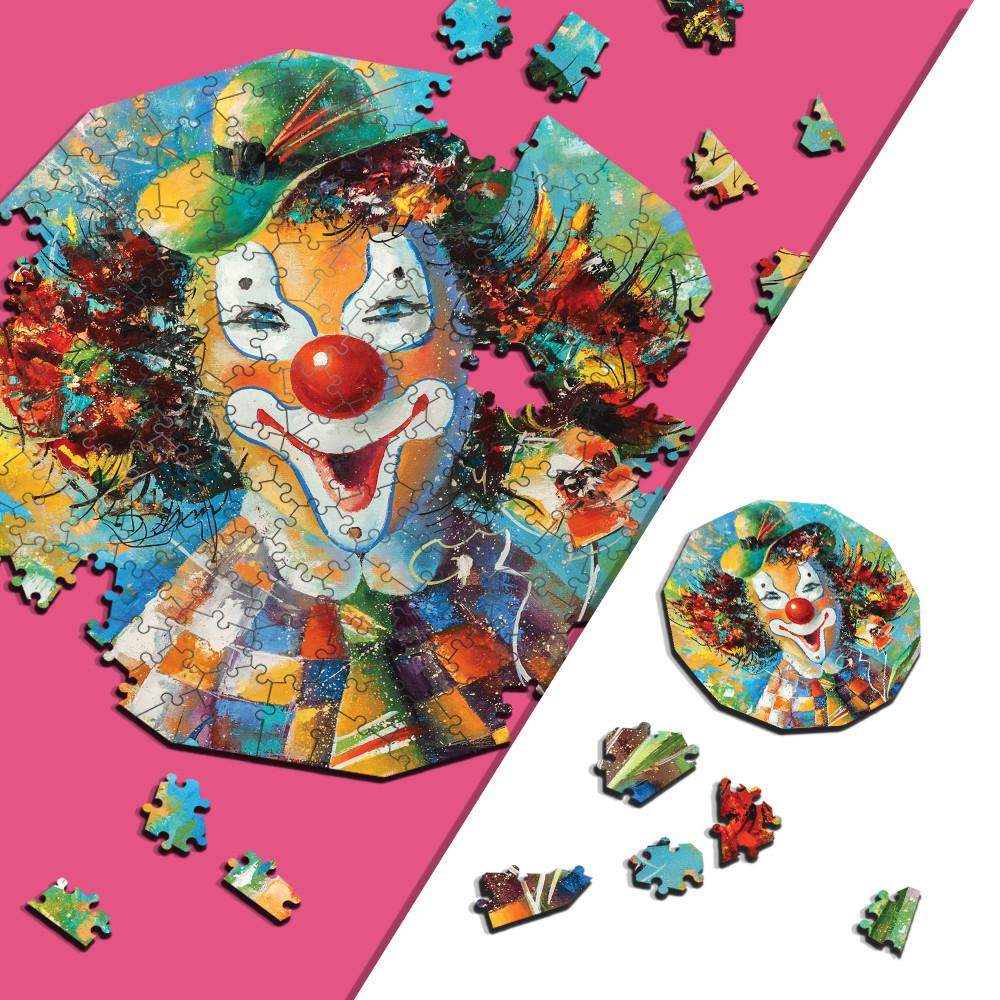 Пазл дерев'яний фігурний TheGravix Мистецтво Клоун 146 деталей - фото 2 Пазл дерев'яний фігурний TheGravix Мистецтво Клоун 146 деталей - фото 2