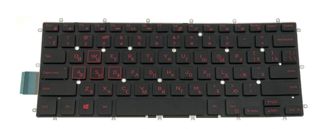 Клавиатура для ноутбука Dell Inspiron 3490 с подсветкой клавиш (2CC8Y)