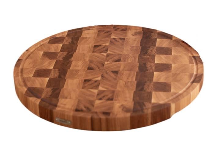 Доска торцевая разделочная BVD24 из дуба диаметром 50 см (1100)