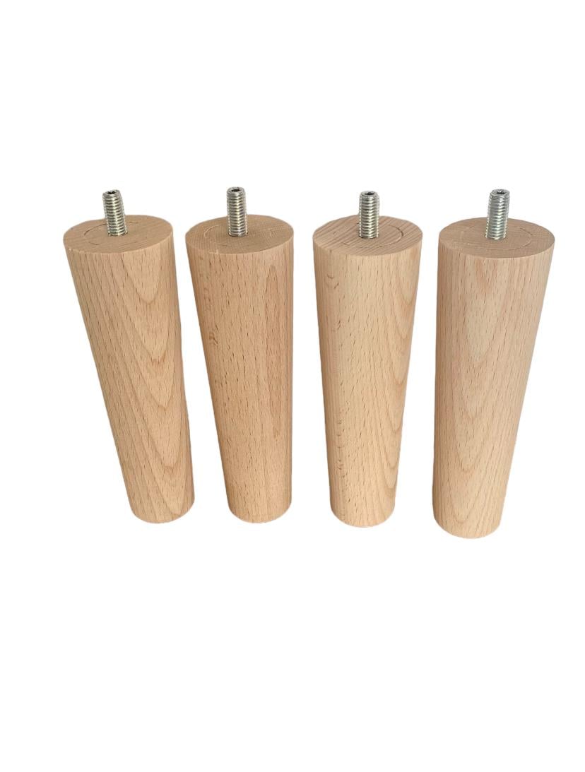 Ножка точена деревянная конусная прямая бук 33х45х150 мм 1 шт.