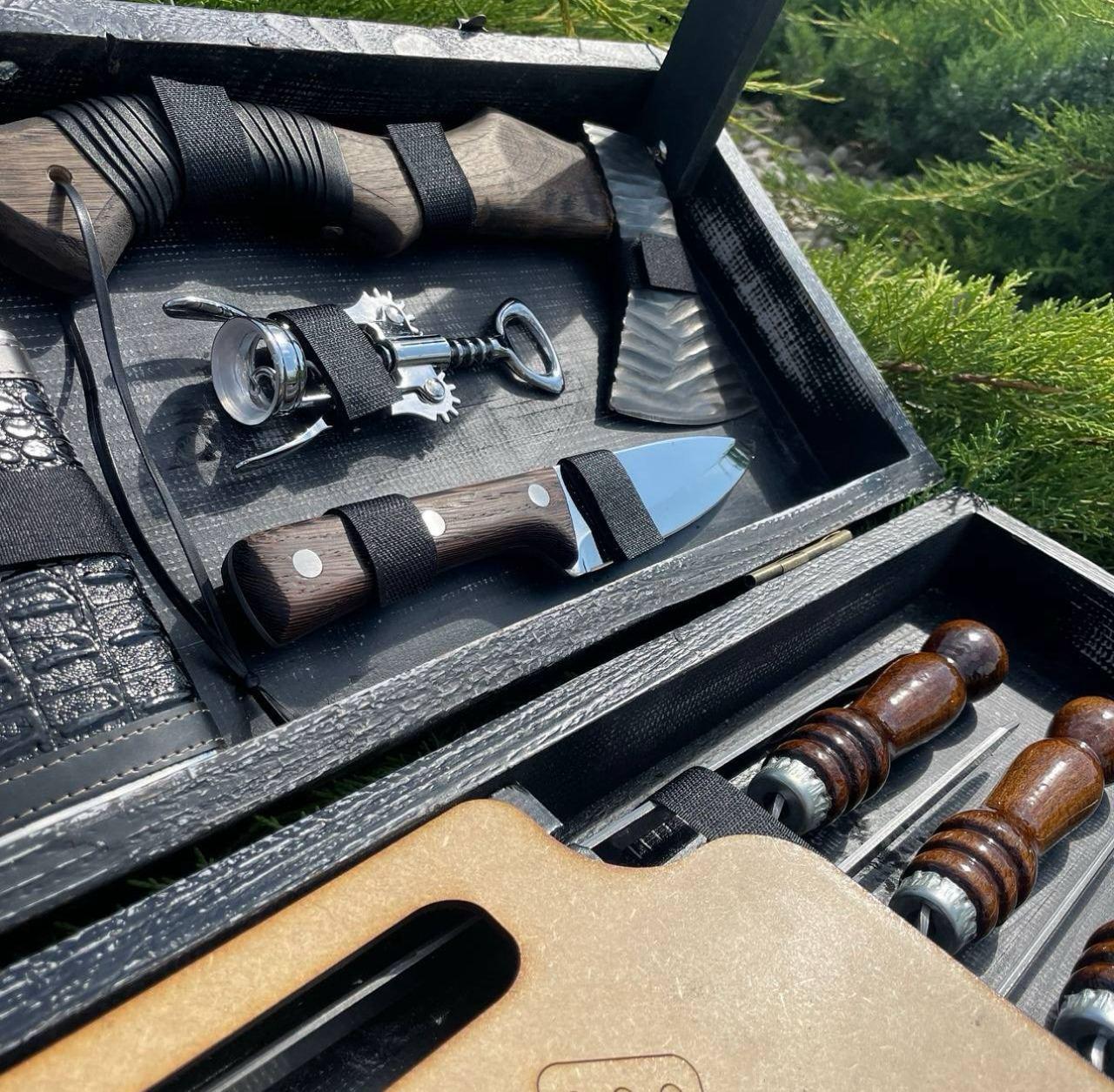 Набір шампурів Hunter у кейсі-столику Black - фото 4