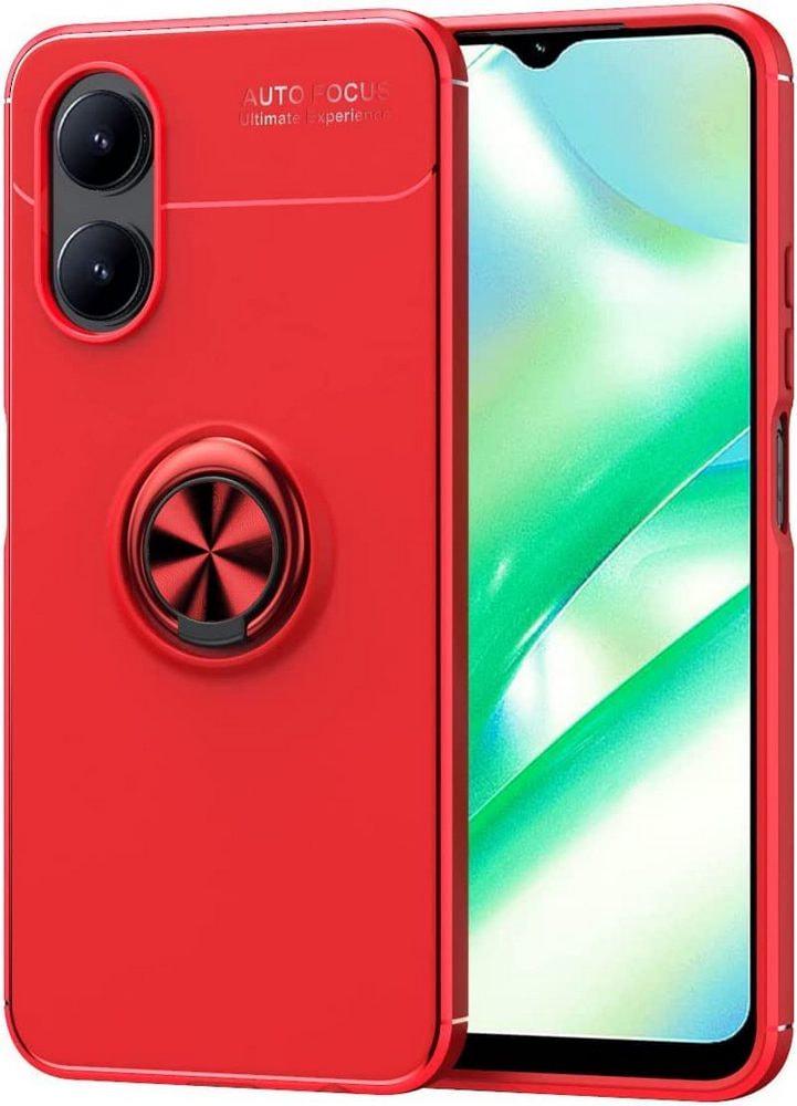 Чехол с кольцом OPPO A17 Autofocus Red (30759-2D)