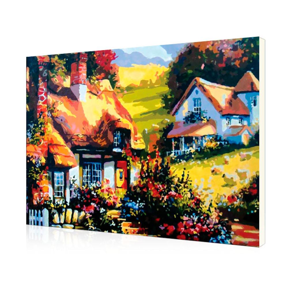 Картина по номерам Lesko DIY Английская деревушка 40x50 см (E088)