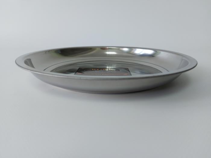 Поднос круглый из нержавеющей стали YUE CHENG d 25/18 см H 3 см (12297) - фото 2 Поднос круглый из нержавеющей стали YUE CHENG d 25/18 см H 3 см (12297) - фото 2