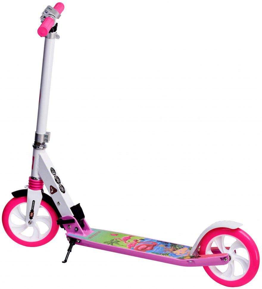 Двухколесный самокат Maraton Sprint Бело-розовый с рисунком LED фонарик - фото 2 Двухколесный самокат Maraton Sprint Бело-розовый с рисунком LED фонарик - фото 2