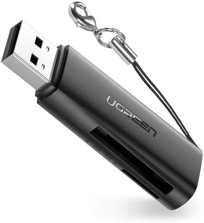 Кардридер Ugreen 60722 USB 3.0 TF/SD c поддержкой карт до 512Гб Черный - фото 1